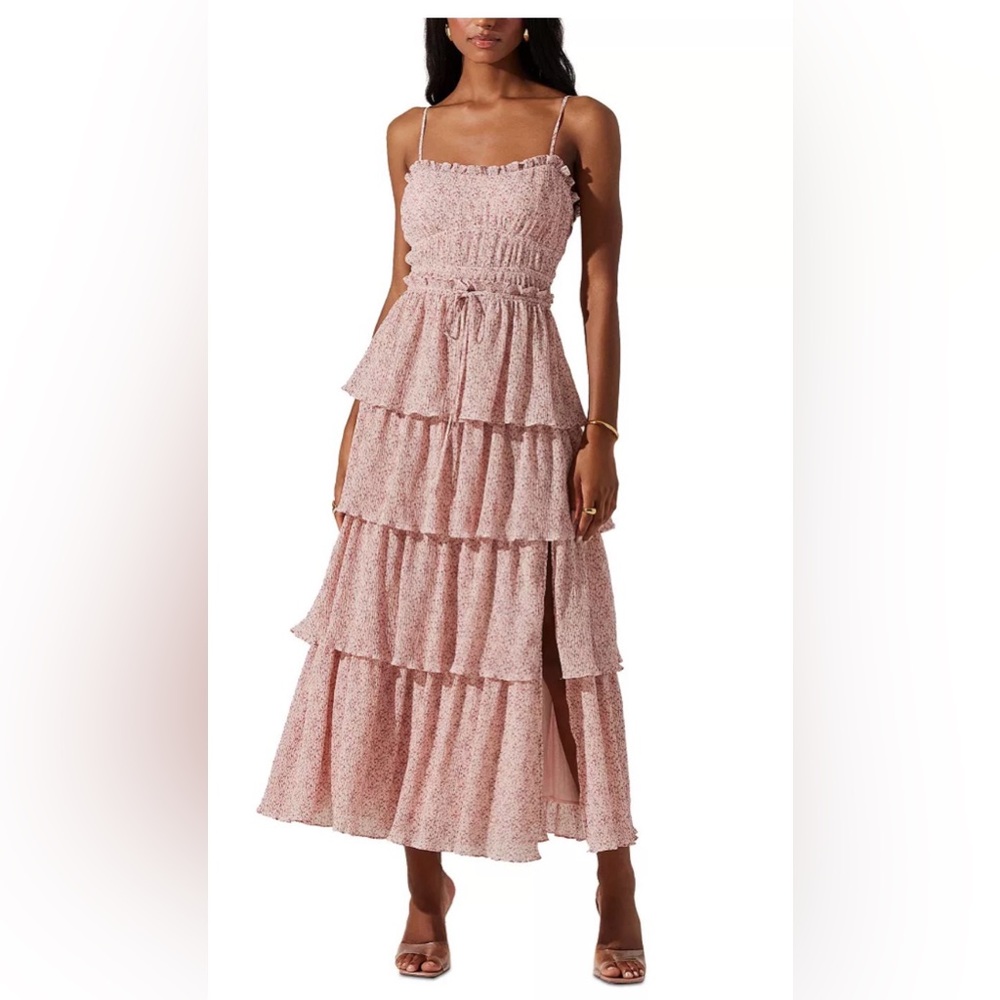 Astr Women's Harriet Ruffe-Trim Tiered Maxi Dress